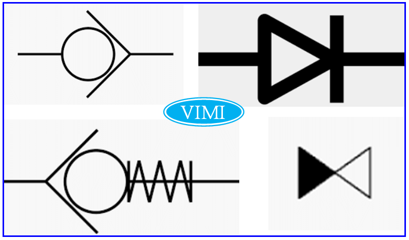 Ký hiệu của van một chiều 