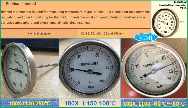 Đồng hồ đo nhiệt độ T110 7