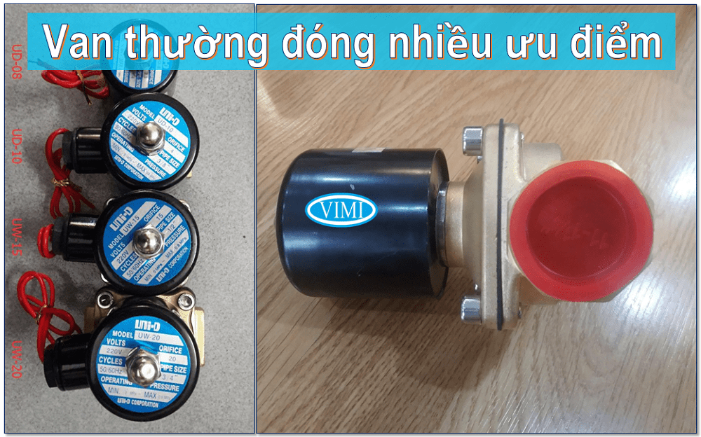 ưu điểm van điện từ thường đóng
