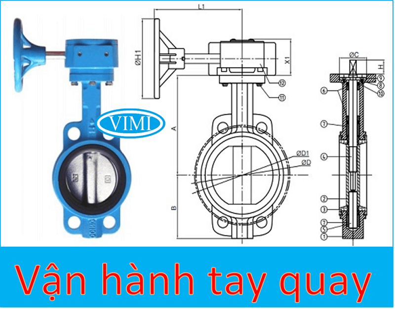 van bướm gan tay quay dn65 1