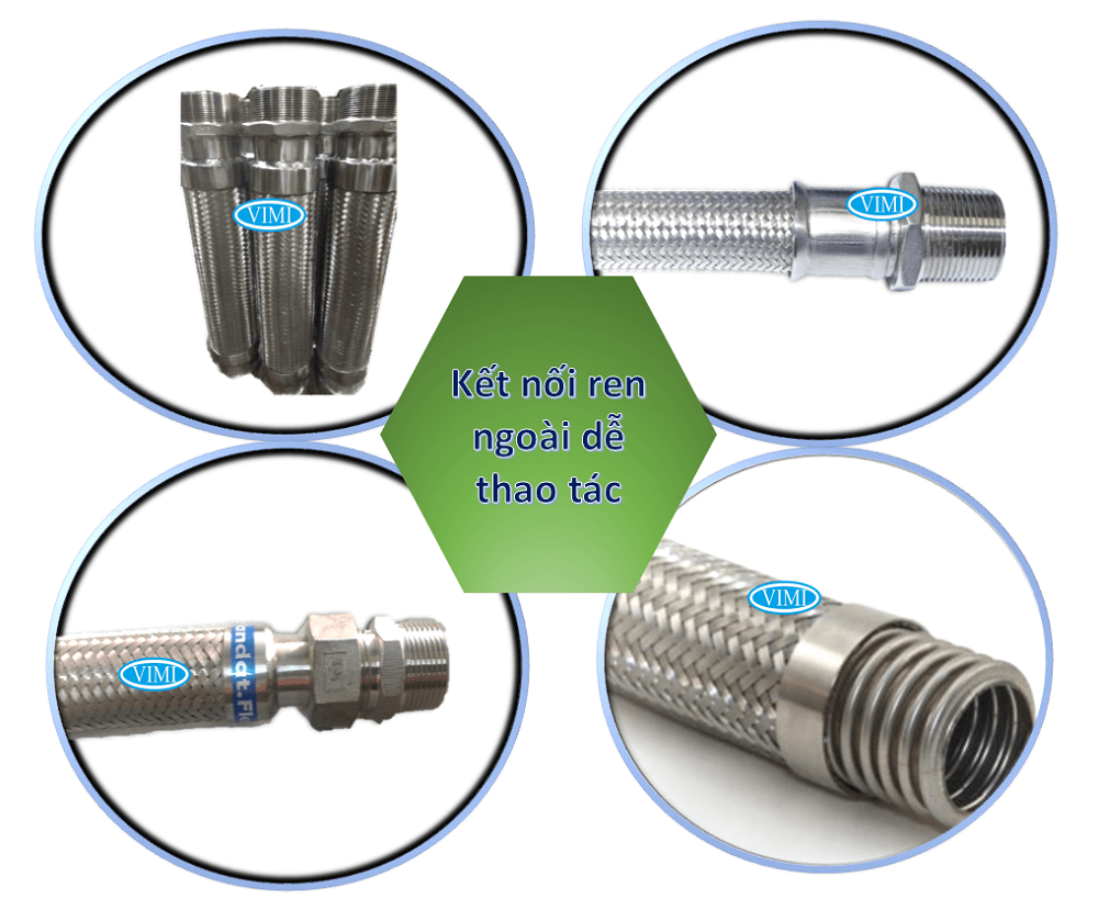 Khớp nối mềm 2 đầu ren ngoài 2