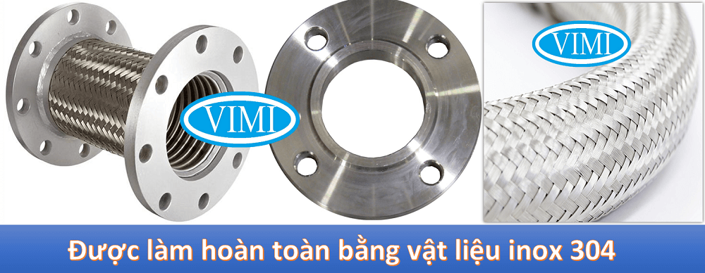 Khớp nối mềm inox mặt bích 1 đầu cố định 8