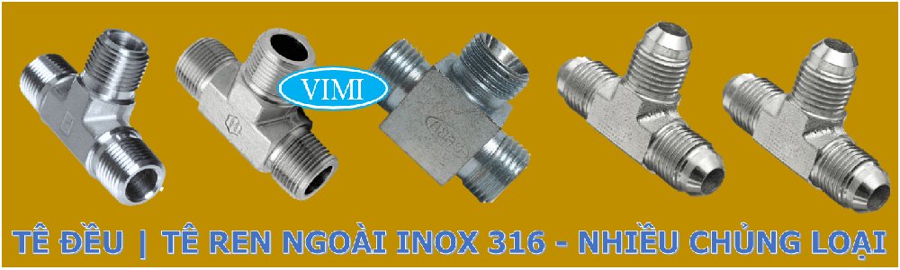 Tê ren inox 316-2