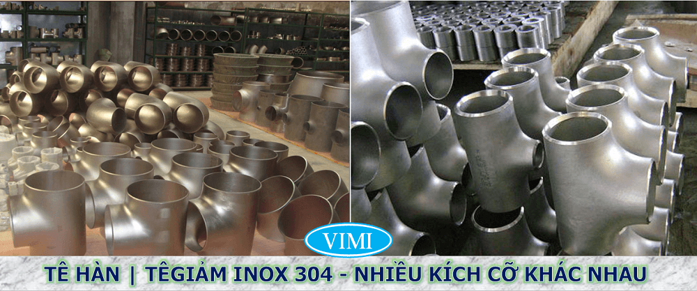 tê hàn giảm inox 304 08