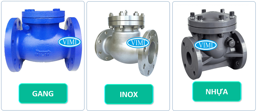 Vật liệu chế tạo đa dạng inox - gang - nhựa