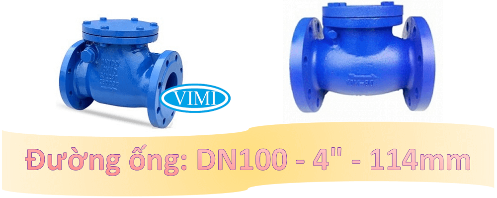 Van một chiều lá lật DN100 1