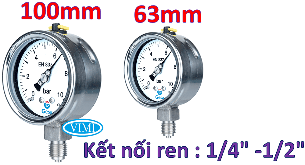 Đồng hồ áp Gesa M0306 đồng hồ đo áp suất gesa m0306 2