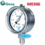 đồng hồ đo áp suất gesa m0306 3