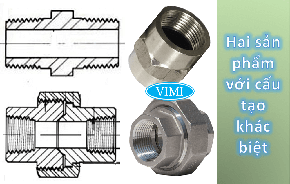 Sự khác nhau giữa kép ren trong và rắc co 1