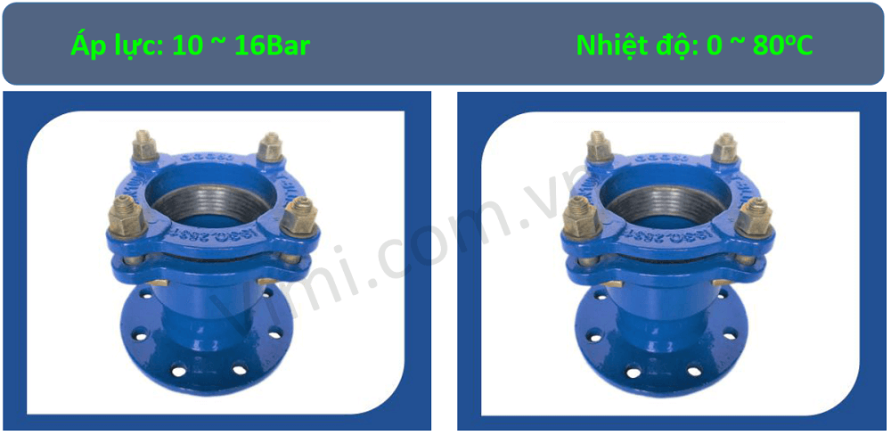 Khớp nối mềm BF Áp lực và nhiệt độ của khớp nối mềm BF đáp ứng đày đủ cho nhiều ứng dụng