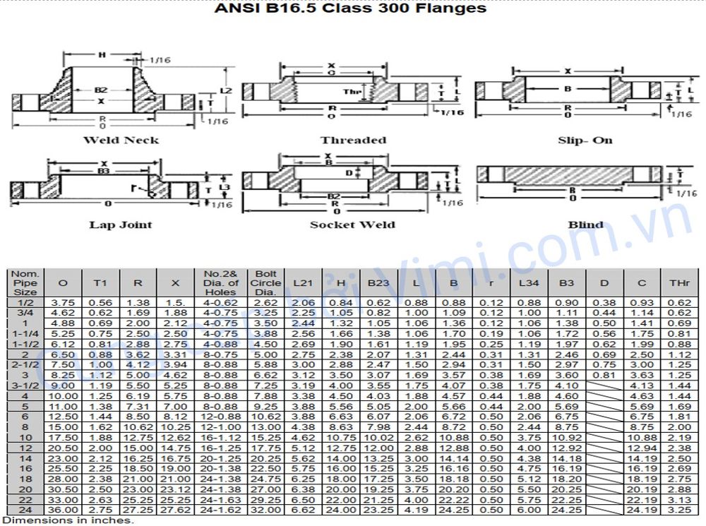 mặt bích ansi là gì 021