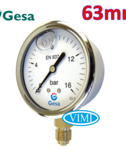 đồng hồ đo áp suất gesa mặt 63mm 2