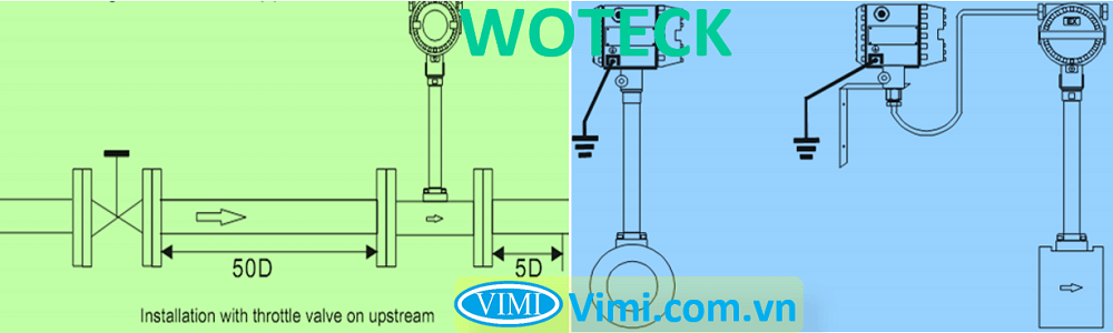 Đồng hồ đo lưu lượng hơi Woteck lưu ý lắp đặt Đồng hồ lưu lượng hơi Woteck 02
