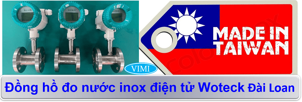 đồng hồ đo nước inox điện tử woteck 1