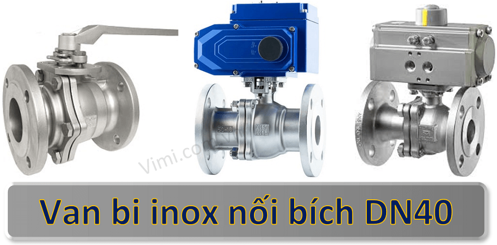 van bi inox nối bích DN40 1