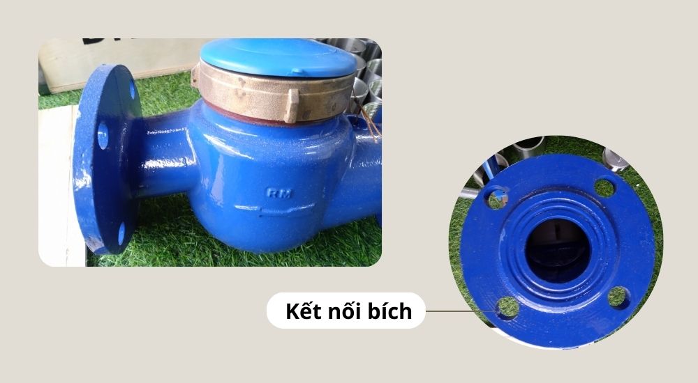 Kết nối với đường ống theo kiểu bắt mặt bích tiêu chuẩn BS