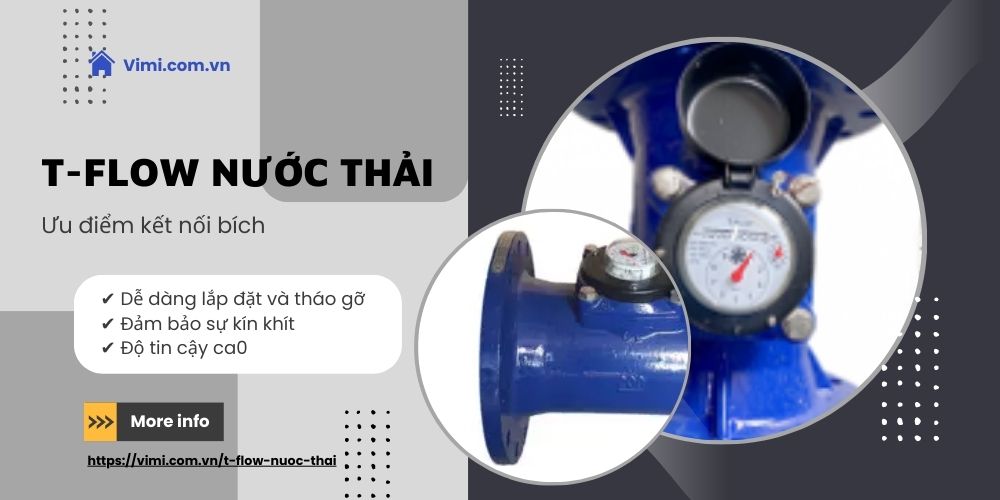 2 Ưu điểm kết nối của đồng hồ nước thải mặt bích
