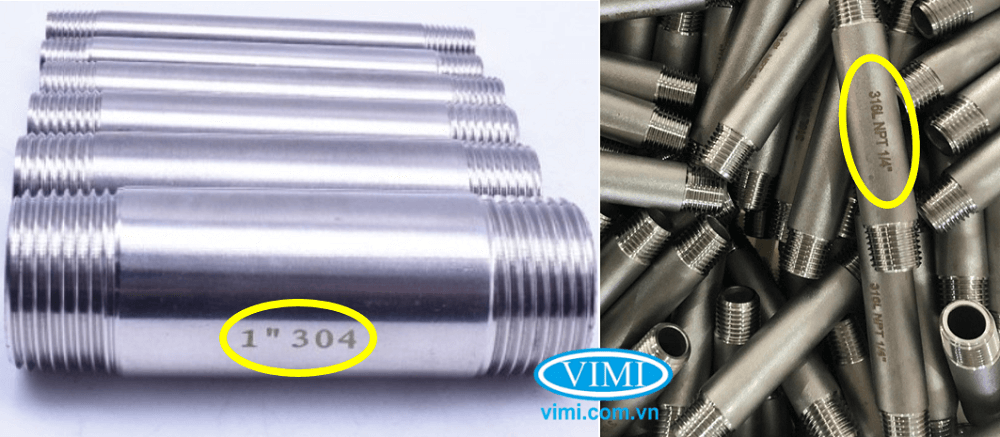 ống inox 2 đầu ren ngoài 2