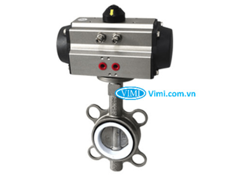 Van bướm inox điều khiển khí nén 6