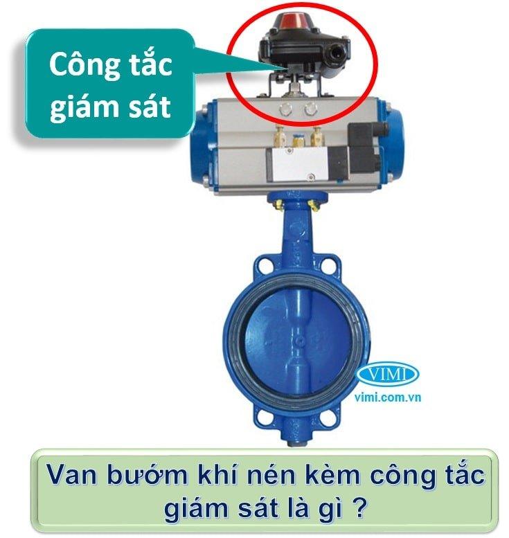 Van bướm khí nén kèm công tắc giám sát là gì?