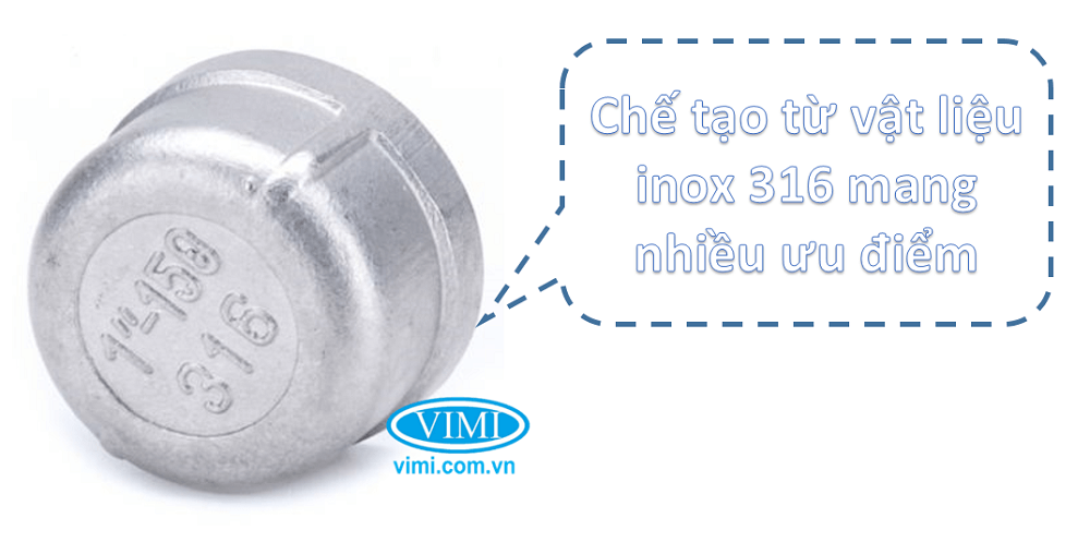 Nắp bịt ren inox 316 - 1