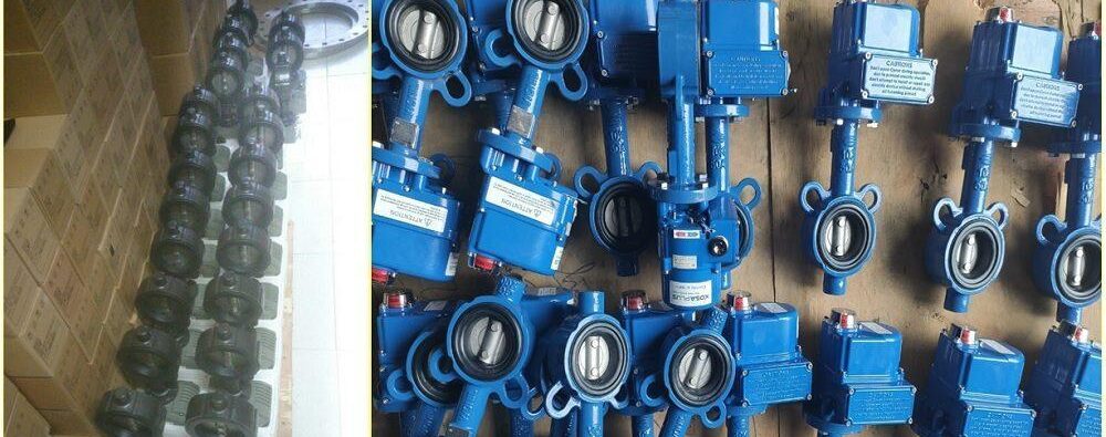 van bướm gang điều khiển điện