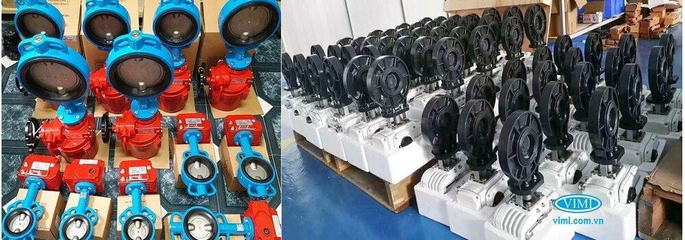 van bướm điều khiển điện thân nhựa