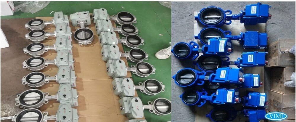 van bướm điều khiển điện kẹp wafer