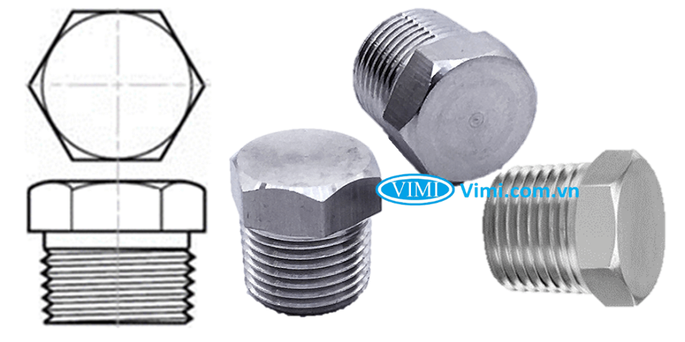 Nút bịt ren inox 201 5