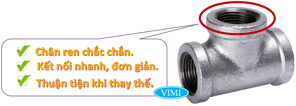 Tê thép ren 01