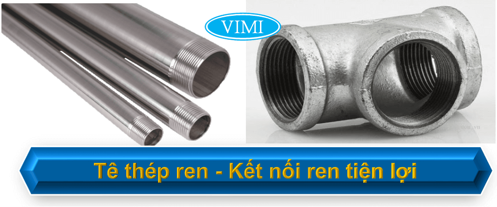 Tê thép ren 04