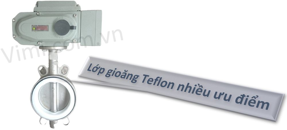 Van bướm teflon điều khiển điện 2