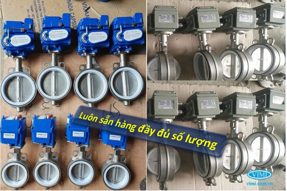 Van bướm teflon điều khiển điện 4