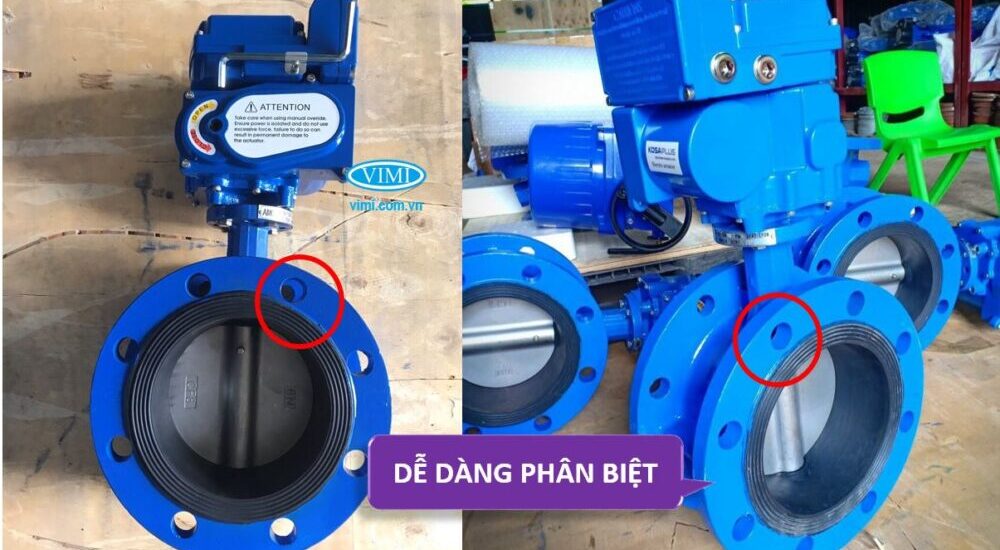 Van bướm điện mặt bích