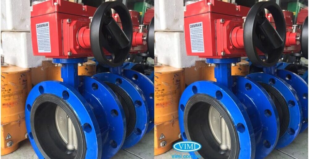 Van bướm điện mặt bích