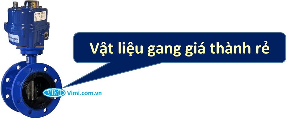 Van bướm gang điều khiển điện ưu điểm của van bướm gang điều khiển điện