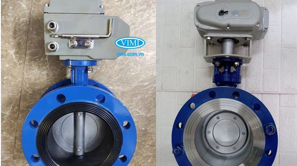 Van bướm điện mặt bích