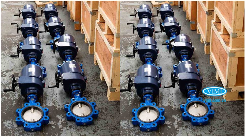 kho van bướm tai bích điều khiển điện