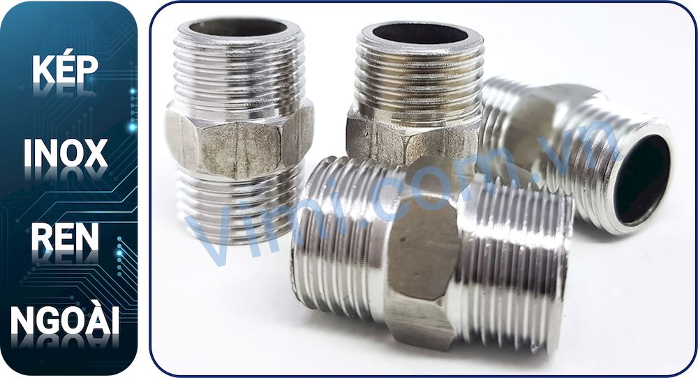 Kép inox ren ngoài