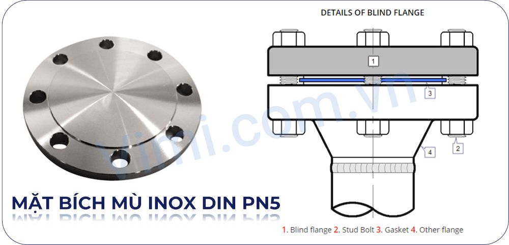 Đặc điểm bích mù inox DIN PN5