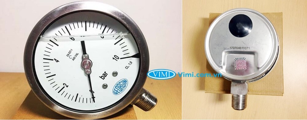 Đồng hồ áp suất Georgin M5100 Đồng hồ áp suất Georgin inox 1