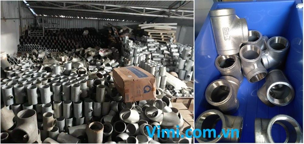 Tê thép ren mạ kẽm Kho phụ kiện tê thép mạ kẽm sẵn hàng tại kho