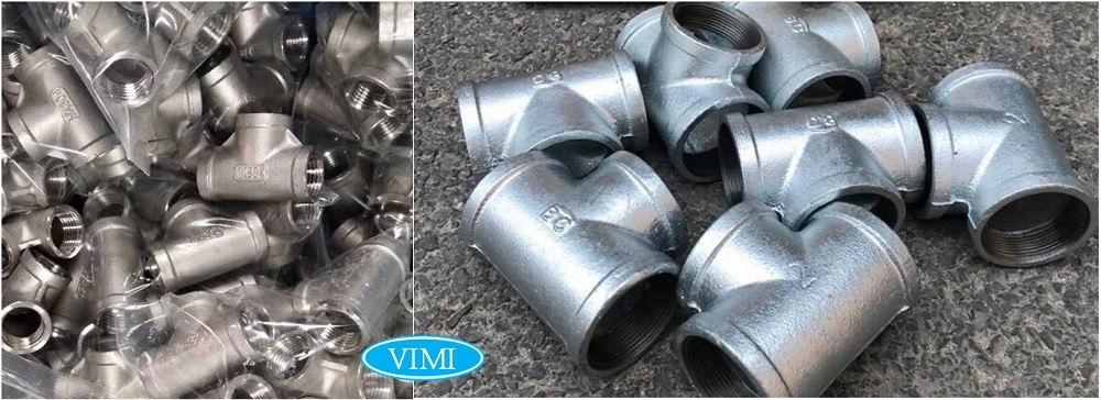 Tê thép ren mạ kẽm Kho phụ kiện tê thép mạ kẽm sẵn hàng tại kho