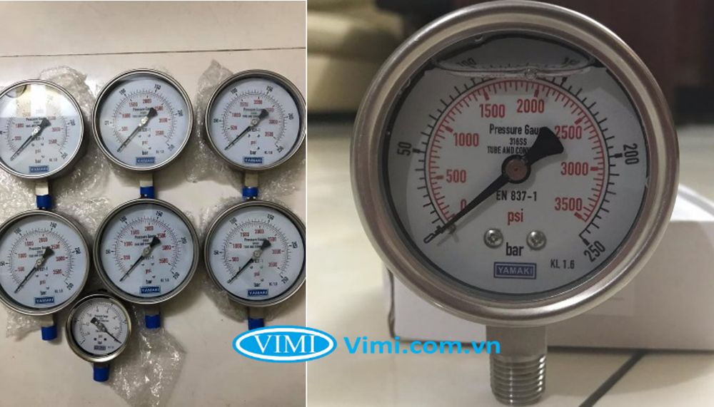 Đồng hồ áp suất Yamaki inox Đồng hồ áp suất inox Yamaki 3