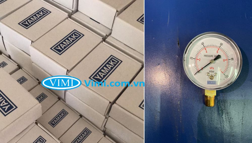 Đồng hồ áp suất Yamaki vỏ inox, chân đồng Đồng hồ áp suất inox chân đồng Yamaki 3