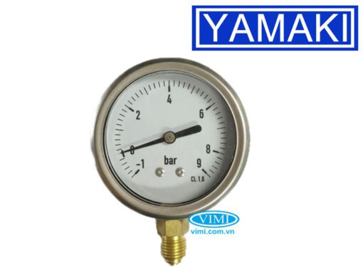 Đồng hồ áp suất inox chân đồng Yamaki 10