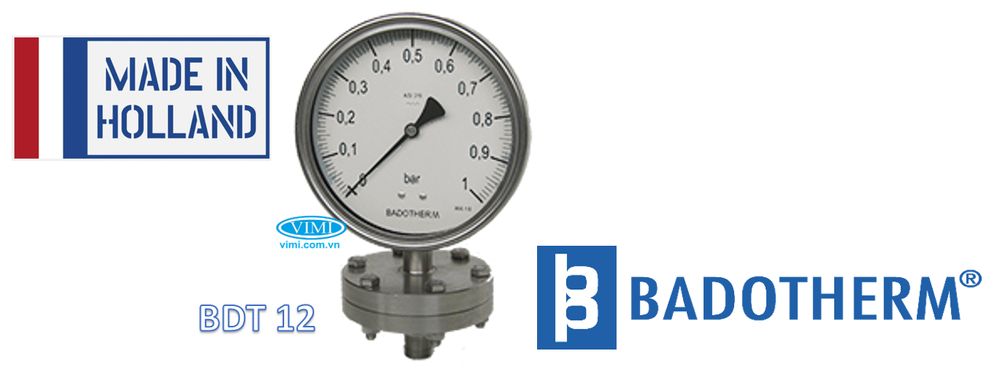 Đồng hồ áp suất Badotherm BDT12 1