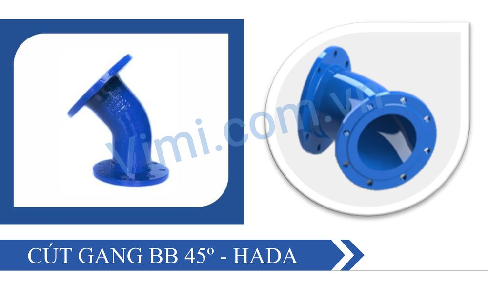Đặc điểm cút gang BB 45 độ Hada