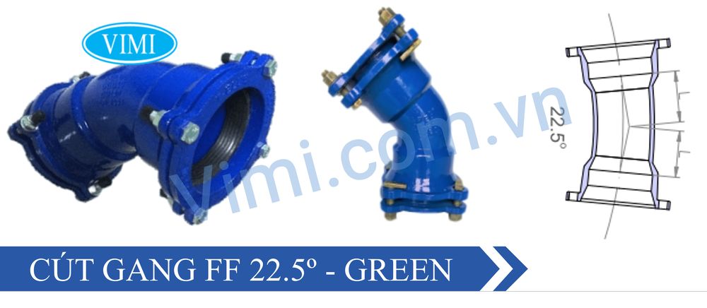 Tìm hiểu cút gang 22.5 độ Green