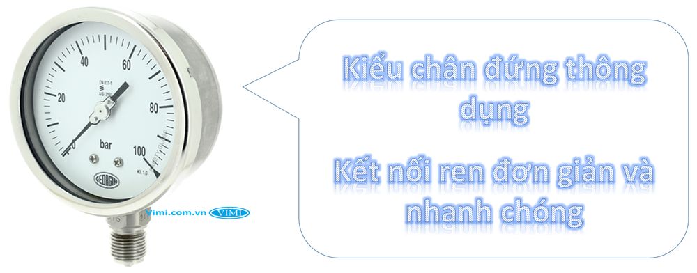 Đồng hồ áp suất Georgin 0~100bar Đồng hồ áp suất Georgin 0~100bar 2